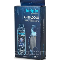 полироль стекол наруж. "Антидождь" Helpix Professional  (100мл) + губка + микрофибра