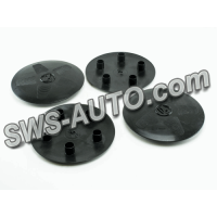 колпаки колесные малые ВАЗ 2121 (на 5 болтов) черные с черной эмблемой ВАЗ (4шт)