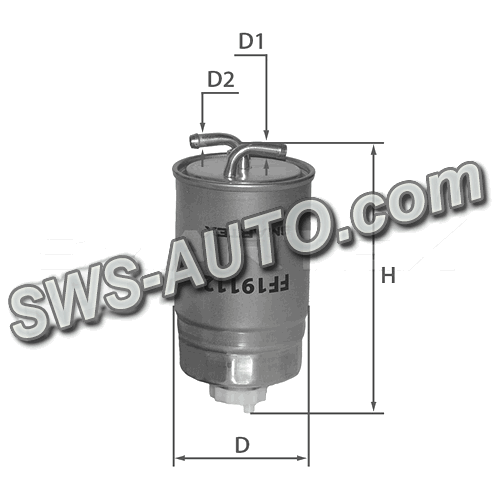 фильтр топливный VW LT 2.4D/T3 1.6D/TD ->88, Golf II ->87 (без подогр.)  (SMARTEX)