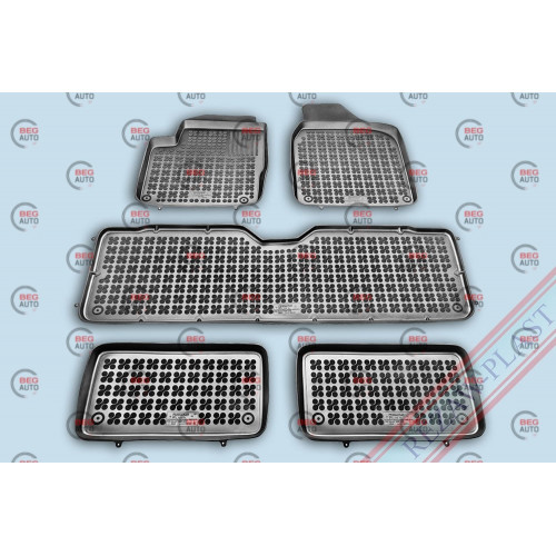 килимки салону VW Sharan 1995-2010 7 Seats ,Ford Galaxy -06 борт 3см, з перемичкою  "під замовлення"