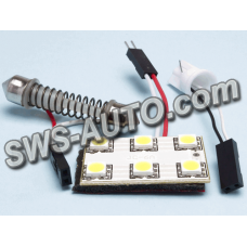Світлодіодні плата+перехідники    6 SMD (5050)