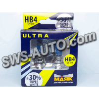 лампа НВ4 12V 51W Маяк Super White+30% 4000К (2шт)