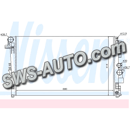 радиатор двиг. MB Vito 639 CDI 03->  (NISSENS)
