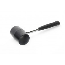 киянка резиновая  225г, 40мм черная резина, металлическая обрезин. ручка