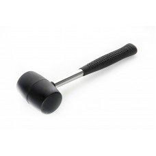 киянка резинова  450г, 65мм чорна резина, металева гумова ручка