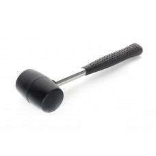 киянка резинова  680г, 80мм чорна резина, металева гумова ручка