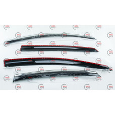 ветровик Hyundai Sonata 2014-2019 (LF) (скотч) TopVisor  c хром молдингом