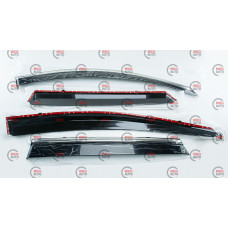 ветровик Renault Kadjar 2015-2022  (скотч) TopVisor  c хром молдингом