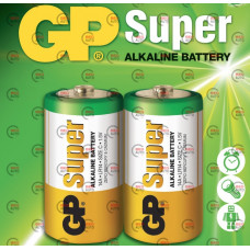 батарейка  тип C  щелочная 1.5V средняя GP Super Alkaline 2шт  блистер