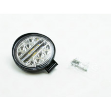 фара додаткова LED  кругла 115х28 (Дм/Ш) 102W 6000K біле+жовте тракторна (виписувати кратно2)