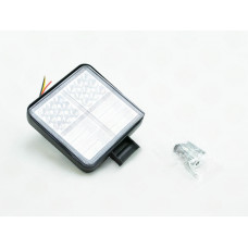 фара додаткова LED 105х105х28 (Д/В/Ш) 114W білий+жовтий