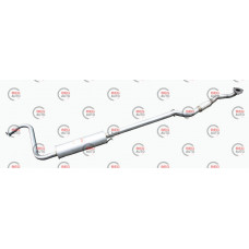 резонатор Lanos с гофрой дв.Geely (Алюмин.BOSAL)