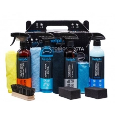 очиститель салона  набор Helpix Professional 4in1 + щетка, 4 микрофибры, 2 апликатора