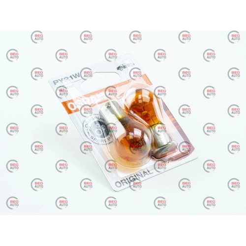 лампа  A 12V 21W Osram Yellow (2шт) зміщений цоколь