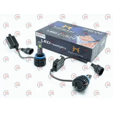 лампа LED H11 12V-24V MICHI Can 75W 5500K 5300L з обманкою радіатор з вентилятором