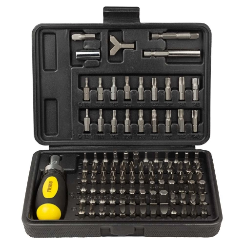 отвертка с битами 101 шт CrV трещоточная (кейс)