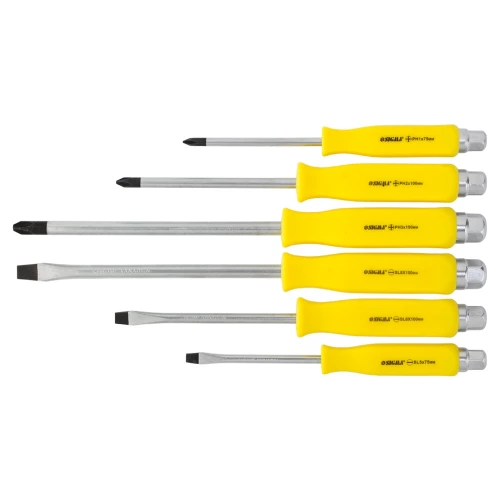 набор отверток ударных  6 шт под ключ SL5,6,8 PH1,2,3 Sigma (пакет)