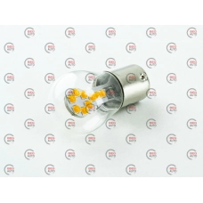 Лампа светодиодная А 12-21 YELLOW 18 SMD 3030 в стеклянной колбе