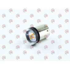 Лампа светодиодная А 12-21 YELLOW  4SMD смещен. цоколь биполярная (12-24V)