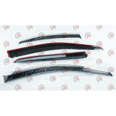 ветровик Lexus RX III 350 2009-2015 (скотч) TopVisor  c хром молдингом