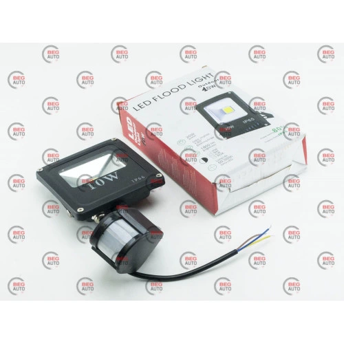 Вуличний прожектор  10W PREMIUM 6400K з дат. руху