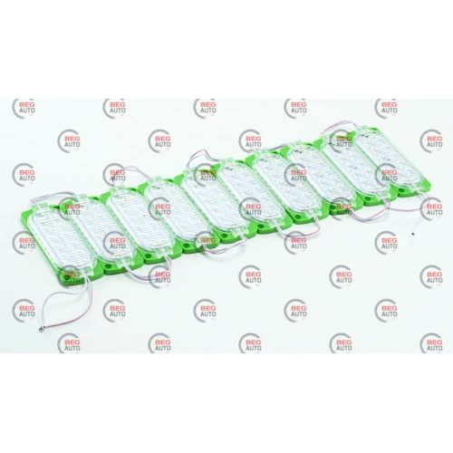 Модуль светодиодный 12V Зеленый 12 SMD 2835 MD 060 Long Lens (10шт)