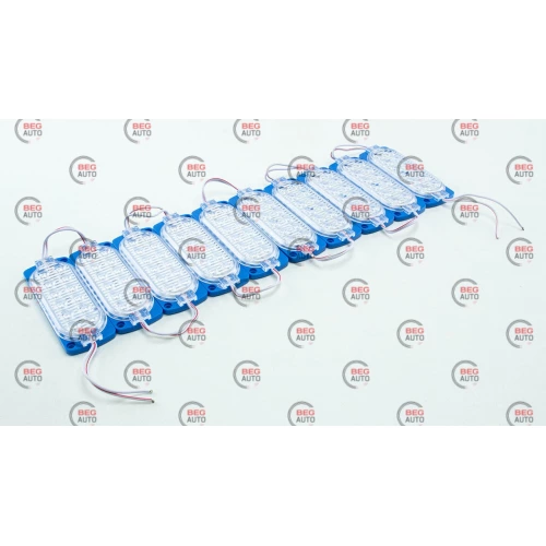 Модуль світлодіодний 12V Синій 12 SMD 2835 MD 060 Long Lens (10шт)