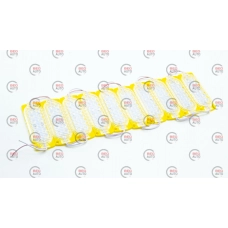 Модуль світлодіодний 12V Жовтий 12 SMD 2835 12D 2,4W Лінза (10шт)