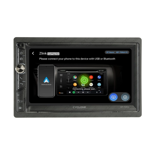 магнитола 2DIN Andr 10.0 Cyclone  FM/USB/microSD/AUX/MP5/AVI/экран7"/Wi-Fi/BT/2х32Gb/Zlink5/GPS