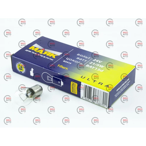 лампа  A 24V 21+5W Маяк (еврокачество)