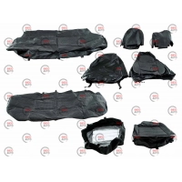 чехлы салона ВАЗ 2108-21099, 2113-2115 "пилот" серые  кожзам+ткань