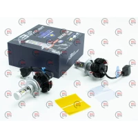 лампа LED H4 12V-24V X3 6000K 6000L 25W радиатор