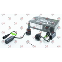 лампа LED H8/H9/H11/H16 12V-24V GA675 6500K радіатор+вентилятор