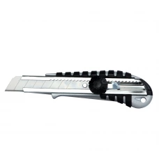 нож канцелярский 18 мм металл. винт замок с металл. направляющей