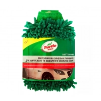 губка из микрофибры для мойки двухсторонняя "перчатка"  24x16 см Turtle Wax