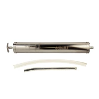 шприц для заливки масла 1000 мл с гибким шлангом и метал. насадкой