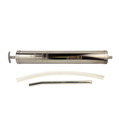 шприц для заливки масла 1000 мл с гибким шлангом и метал. насадкой