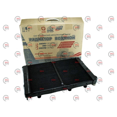 радиатор двиг.3110 2хрядн. ШААЗ медн.