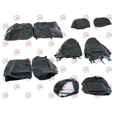 чехлы салона Chevrolet Niva 2123 2002-2014  "пилот" кожзам+ткань серые