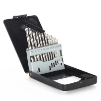 набір свердел по металу Р6М5 13шт (1,5-6,5 мм) метал. футляр