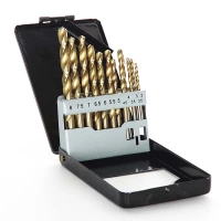 набір свердел по металу Р6М5 титан 13шт (2,0-8,0 мм) метал. футляр