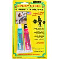 клей 2-х комп. епоксид. ABRO EPOXY STEEL (57г) дерево+метал+плас.
