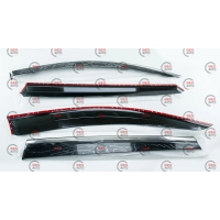 вітровик Hyundai Santa Fe 2018->  (скотч) TopVisor  з хром. молдингом