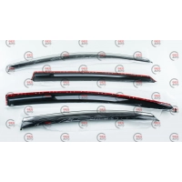 ветровик Hyundai Sonata 2014-2019 (LF) (скотч) TopVisor  c хром молдингом