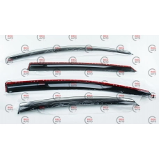 ветровик Hyundai Sonata 2014-2019 (LF) (скотч) TopVisor  c хром молдингом