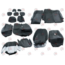 чехлы салона Renault Logan MCV (5 мест) 2009-13 г универсал раздельная "ткань" черные