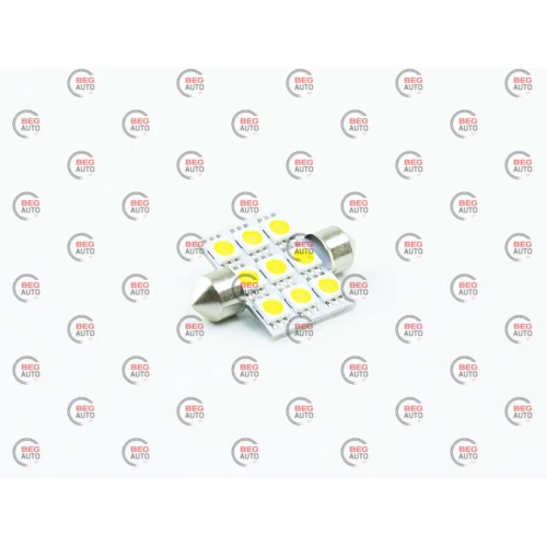 Лампа светодиодная AC лазер. 12-10 WHITE  9*5050 36мм