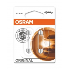 лампа  AC салона 12V10W 11*41mm OSRAM  (2шт)