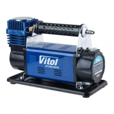 компресор Vitol  10атм/160л/50А/7м шланг спіраль з манометром та дефлятором/клеми/насадки/кейс