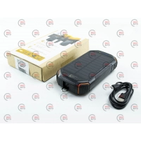 повербанк 30000 mAh + 1 солнечная панель, 2 USB выход, заряд через MicroUSB, iPhone,Type-C